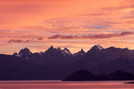 Cordón Cristal, atardecer / The Crystal Range, evening